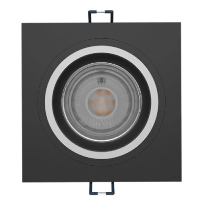 Afbeelding van EGLO connect.z Carosso Z smart inbouwspot 9,3 cm Zwart/Wit Instelbaar RGB &amp; wit licht Dimbaar Zigbee