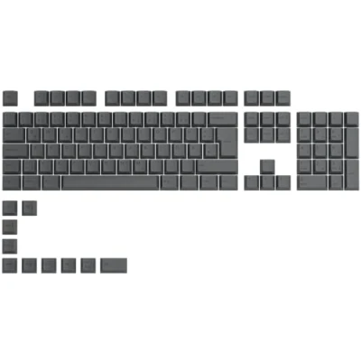 Afbeelding van Glorious Gaming 115 GPBT keycaps Cherry profiel, PBT super duurzaam, spectaculaire look, topgeluid, origineel lettertype, lay outs: Duitsland Black Ash