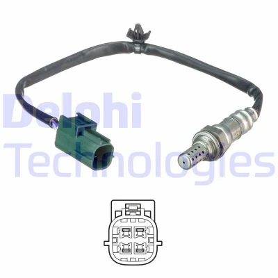 Afbeelding van DELPHI ES20641 12B1 Lambdasonde Planarsonde, Verwarmd NISSAN: Almera II Hatchback, 2 Limousine, Primera Hatchback