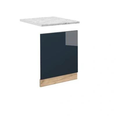 Afbeelding van Vicco Frontpaneel Fame Line, Donkerblauw hoogglans/Antraciet, 60 cm , WB Marmer