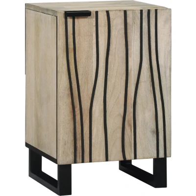 Afbeelding van vidaXL Badkamerkast met plank opslag de deur Bruin, Zwart 38 x 33.5 58 cm