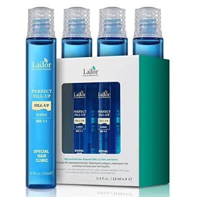 Afbeelding van LA&#039;DOR Perfect Hair Fill Up Serum 13 ml met keratine en collageen kuur beschadigd haar verzwakte kuren voor haarbehandeling, geschikt het herstel van de haarstructuur, schoonheid gezondheid