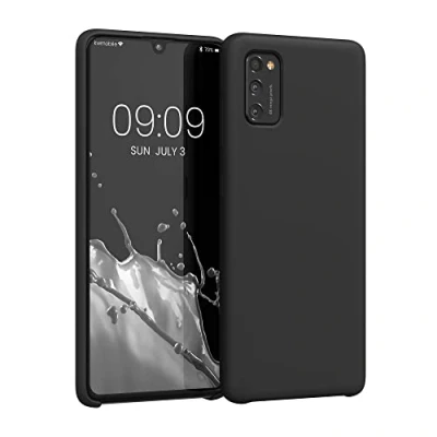 Afbeelding van kwmobile telefoonhoesje geschikt voor Samsung Galaxy A41 Hoesje met siliconen coating Smartphone case in zwart