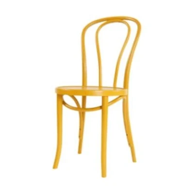Afbeelding van Fameg Vienna Thonet No. 18 houten bistrostoel geel