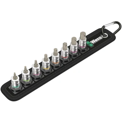 Afbeelding van Wera 05003881001 Belt A 2 8 delige Zyklop Bitdoppenset met vasthoudfunctie op gordel Inbus 1/4&quot;
