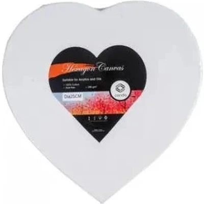 Afbeelding van Canvas Conda hart 25 cm gebleekt katoen