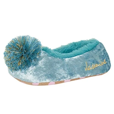 Afbeelding van Disney Prinses Jasmine meisjes pantoffels met fleece voering Aladdin, Blauw