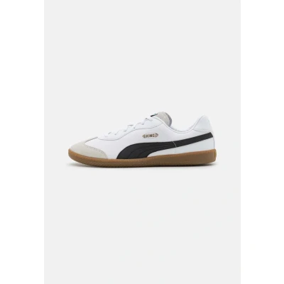 Afbeelding van Puma KING 21 Zaalvoetbalschoenen, Heren, Maat: 42, White/black Leer en imitatieleer