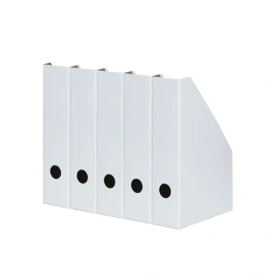 Image de LANDRÉ Landre Lot de 5 porte documents A4 en carton solide Blanc 7 cm