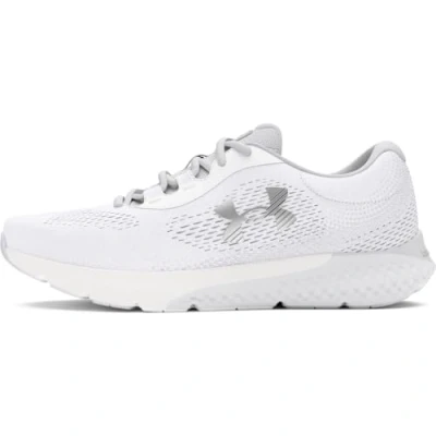 Afbeelding van Under Armour Charged Rogue 4 Hardloopschoenen neutraal, Dames, Maat: 38.5, White/halo gray/metallic silver Textiel/ synthetisch