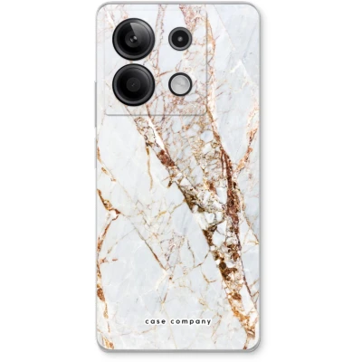 Afbeelding van Case Company® hoesje geschikt voor Xiaomi Redmi Note 13 5G Goud marmer Soft Cover Telefoonhoesje Bescherming aan alle Kanten en Schermrand