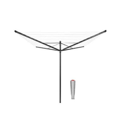 Afbeelding van Brabantia Lift O Matic Droogmolen met Metalen Grondanker 50 m Anthracite