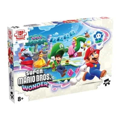 Afbeelding van Winning Moves Super Mario Wonder Puzzel 500 stukjes, geduld en denkspel, voor kinderen vanaf 10 jaar