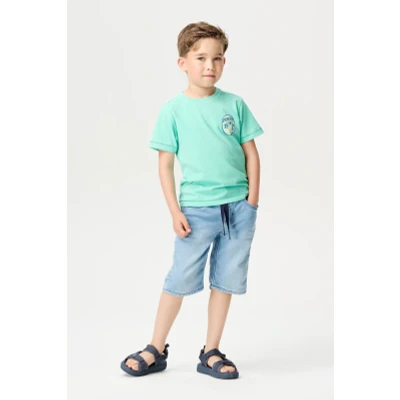 Afbeelding van Jeans shorts Laurens Washed Blue 98