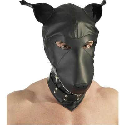 Afbeelding van Leder imitatie hondenmasker