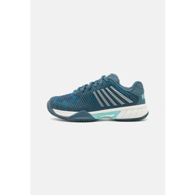 Afbeelding van K SWISS Hypercourt Express 2 Unisex Tennisschoenen voor alle ondergronden kinderen, Maat: 37, Indian teal/star white/moonstruck
