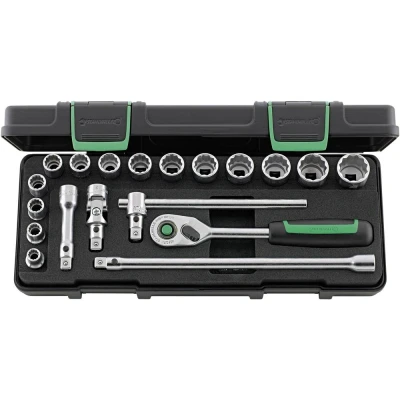 Afbeelding van Stahlwille 45/14/5I QR KN 96021180 Dopsleutelset 3/8 (10 mm) 19 delig