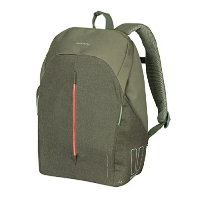 Afbeelding van Fietsrugzak voor 13&quot; laptop Basil B Safe Commuter Nordlicht 13 liter 26 x 40 cm olijfgroen