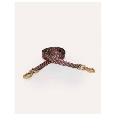 Afbeelding van DOGGUO Hondenriem retro wave roest/roze