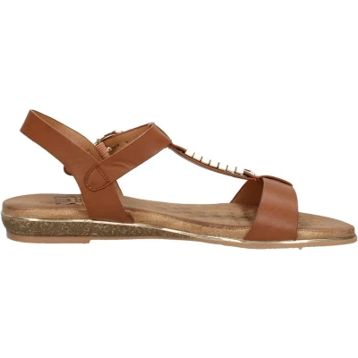 Afbeelding van Sub55 Sandalen Plat Cognac Maat 37