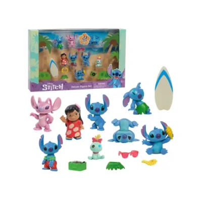 Afbeelding van Disney Stitch Deluxe Set 8 speelfiguren met 5 accessoires