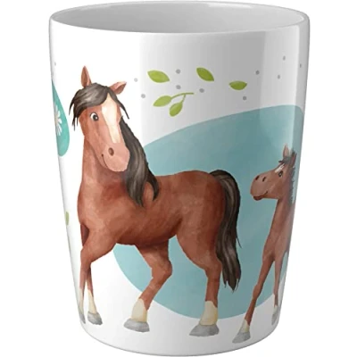 Afbeelding van Haba Beker Paarden Junior 400 Ml Melamine Wit