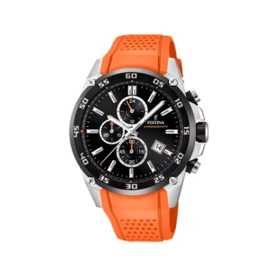 Afbeelding van Festina F20330/4 The Original Chronograaf Polshorloge Staal Zilverkleurig Ø 47mm