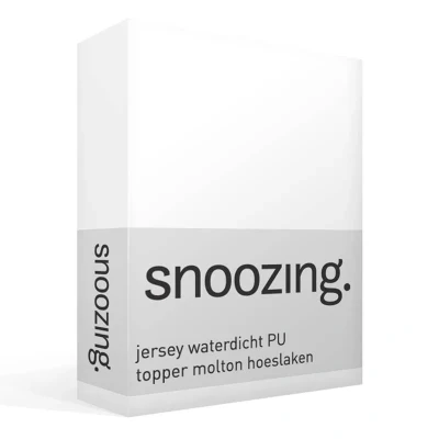 Afbeelding van Snoozing Jersey Waterdicht Topper Hoeslaken Eenpersoons 100x210/220 cm Wit