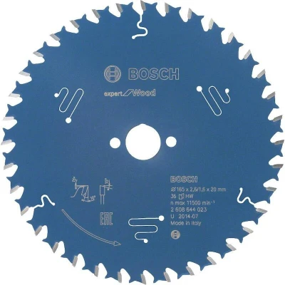 Image de BOSCH 2608644023 lame de scie circulaire Expert pour le bois, 165 x 20 2.6 mm, 36T