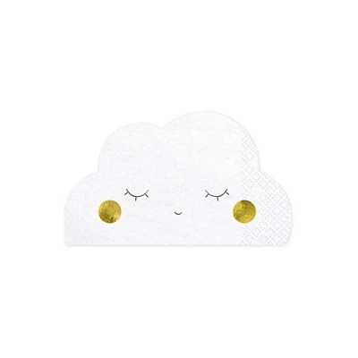 Afbeelding van Partydeco Servetten Cloud wit (20 stuks)