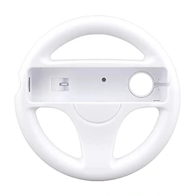 Afbeelding van OSTENT Volant Mario Kart Racing Games Compatible avec la Télécommande Nintendo Wii Couleur Blanc