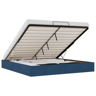 Afbeelding van vidaXL Bedframe zonder matras 180x200 cm stof blauw