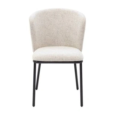 Afbeelding van Giga Meubel Eetkamerstoel Stof Beige Frits Set van 2