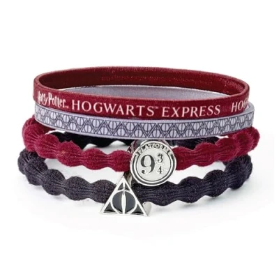 Afbeelding van Harry Potter Perron 9 3/4 en Relieken van de Dood Haarbanden Set 4 Stuks