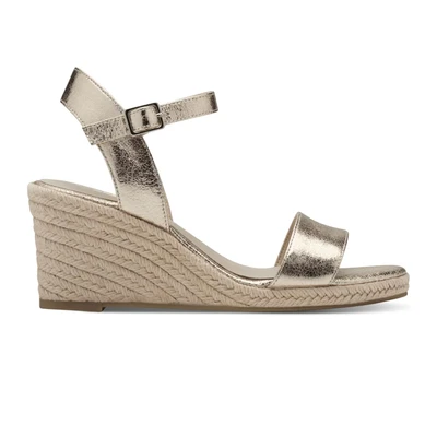 Afbeelding van Tamaris 1 28300 42 sleehak damessandalen, Licht Goud, 41 EU