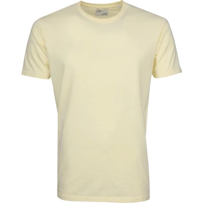 Afbeelding van Colorful Standard T Shirt Soft Yellow maat XXL Heren met Regular fit Pasvorm Duurzaam