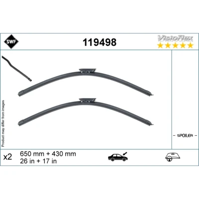 Afbeelding van Ruitenwisser Swf 119498 Voor Flat blade wisserblad CITROËN: C4 II Cactus