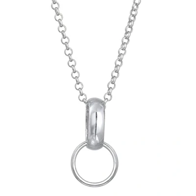 Afbeelding van Nenalina Dames Halsketting Basic Bedel Hanger in 925 Sterling Zilver