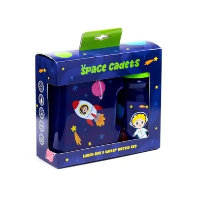 Image de Puckator Set porte goûter pour enfant (boîte à déjeuner aliments et bouteille) thème espace, sans BPA