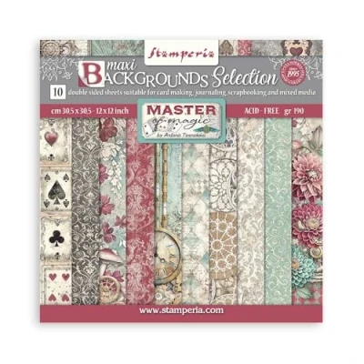 Afbeelding van Stamperia Master of Magic Maxi Background Selection 12x12 Inch Paper Pack (SBBL167)