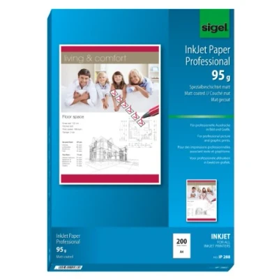 Afbeelding van Inkjetpapier Sigel A4 95gr hoogwit 200 vel speciale coati