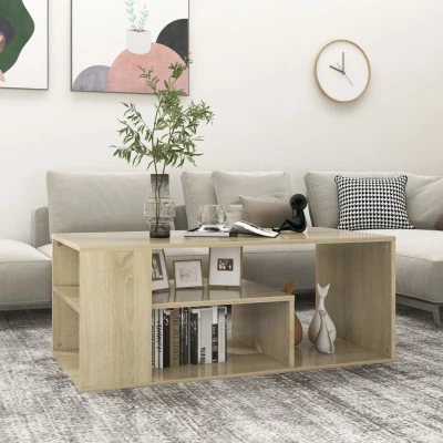 Afbeelding van Salontafel 100x50x40 cm spaanplaat sonoma eikenkleurig