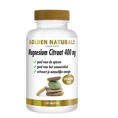 Afbeelding van Magnesium Citraat 400 Mg 180 Veganistische Tabletten