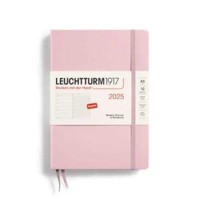 Afbeelding van Leuchtturm1917 Weekly Planner &amp; Notebook A5 Medium 12 maanden 2025 Hardcover Powder