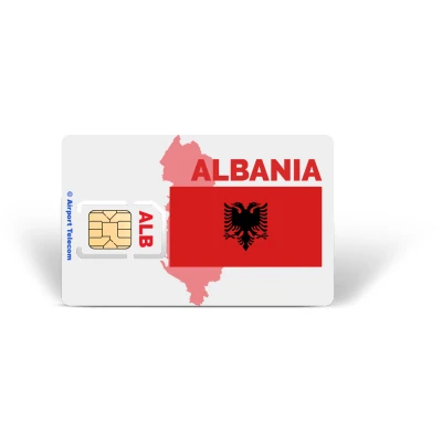 Afbeelding van Simkaart Albanië Unlimited Data + Onbeperkt Bellen Prepaid Met Snel 4G/5G Internet En Op Reis In Europa Airport Telecom