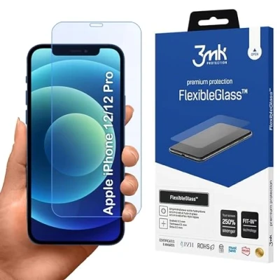 Afbeelding van Onbreekbaar hybride glas voor Apple iPhone 12/12 Pro 3mk FlexibleGlass