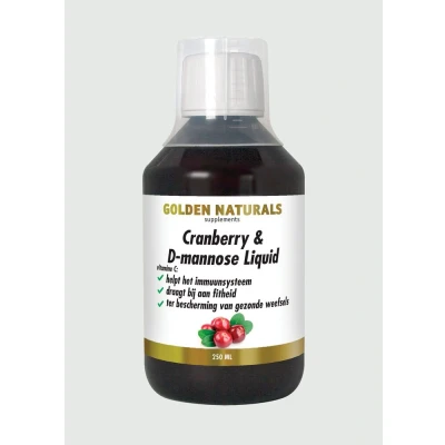 Afbeelding van Golden Naturals Cranberry &amp; D Mannose Liquid 250ML