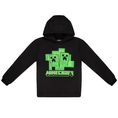 Afbeelding van Minecraft Creeper Inside hoodie voor jongens zwart, zwart/groen, 152, Zwart/Groen