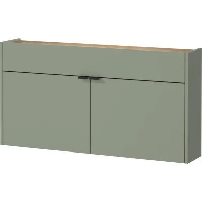 Afbeelding van Germania Ameca Taupe Groen / Eiken Schoenenkast Laag