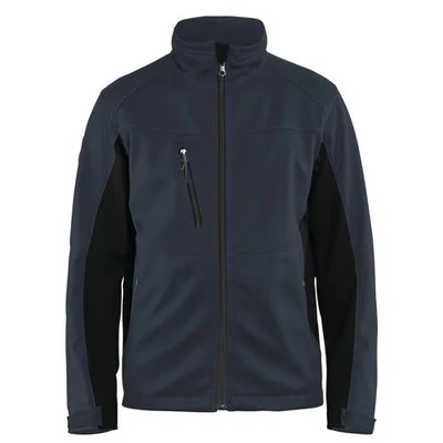 Image de Veste softshell marine foncé/noir, col molletonné